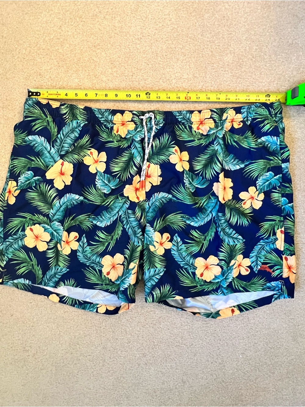 Tommy Bahama 4XB Tropical Floral Swim Trunks Big & Tall Blue Hawaiian